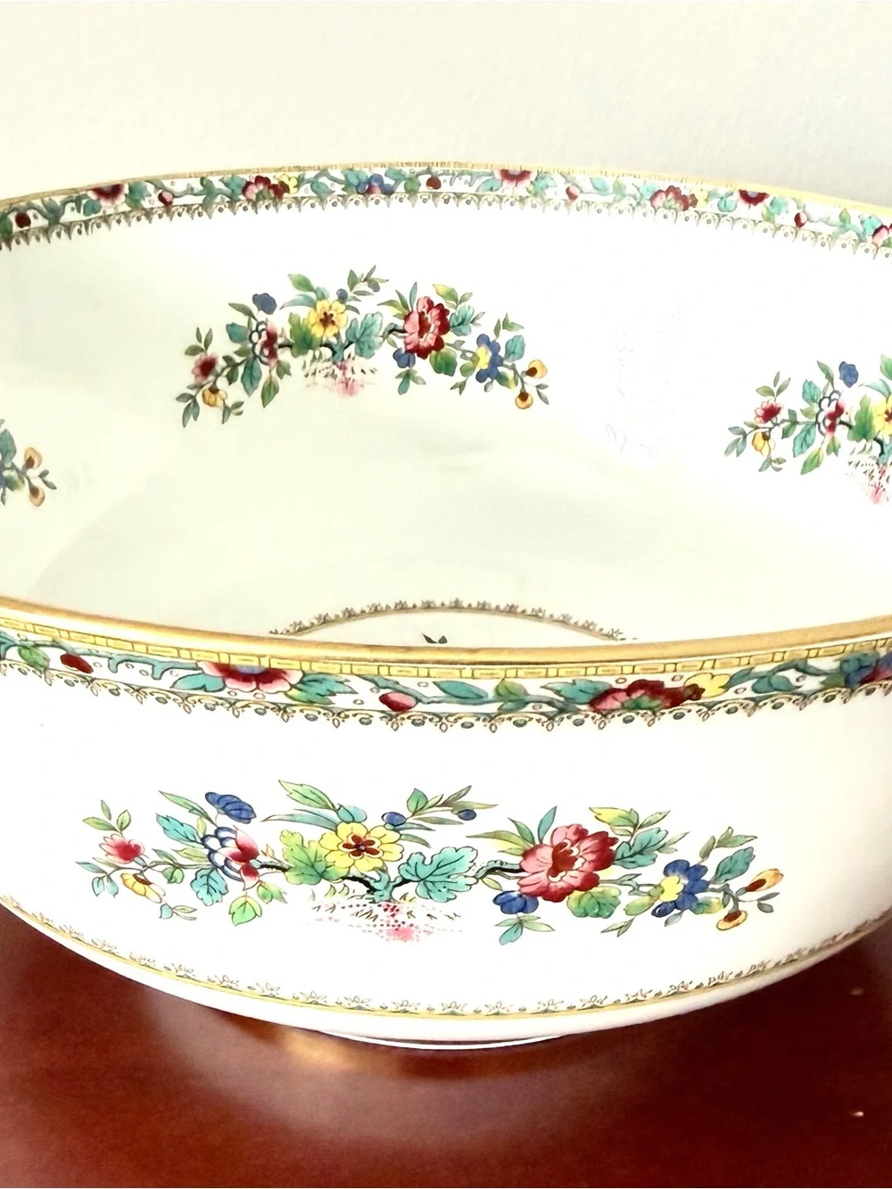 Coalport Ming Rose Bone China Bowl Made in England Vintage Floral Gold Trim
